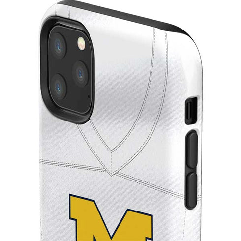 University of Michigan White Jersey iPhone 11 Pro Max Impact Case