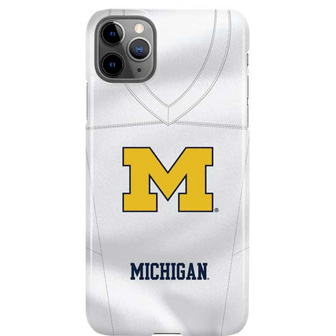 University of Michigan White Jersey iPhone 11 Pro Max Lite Case