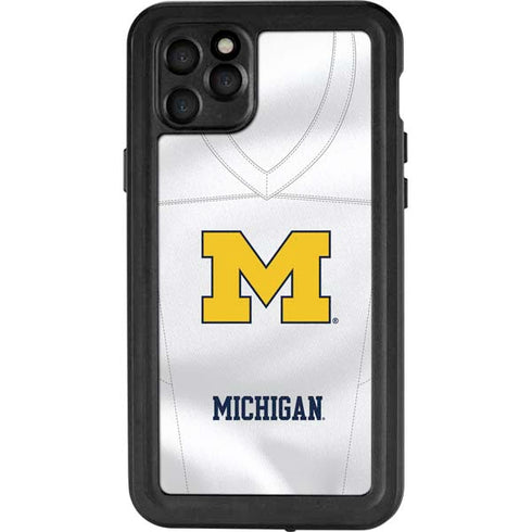 University of Michigan White Jersey iPhone 11 Pro Max Waterproof Case