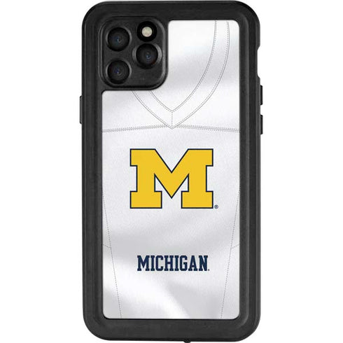 University of Michigan White Jersey iPhone 11 Pro Waterproof Case