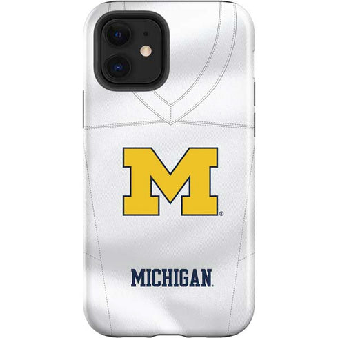 University of Michigan White Jersey iPhone 12 Impact Case