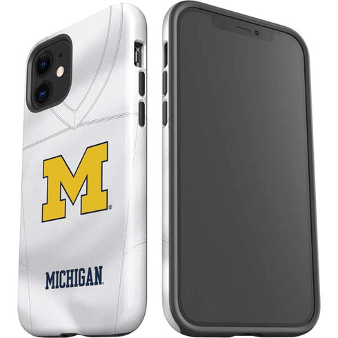University of Michigan White Jersey iPhone 12 Impact Case