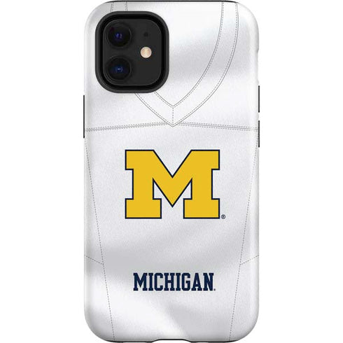 University of Michigan White Jersey iPhone 12 Mini Impact Case