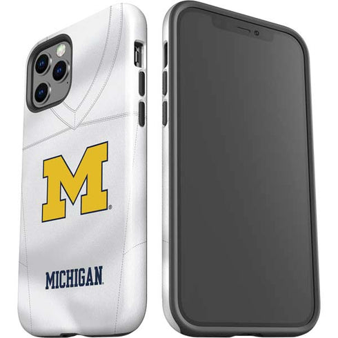 University of Michigan White Jersey iPhone 12 Pro Impact Case