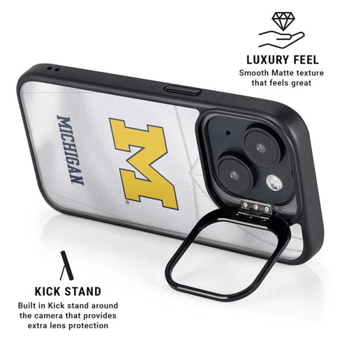 University of Michigan White Jersey iPhone 13 Kickstand Case
