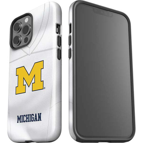 University of Michigan White Jersey iPhone 13 Pro Max Impact Case
