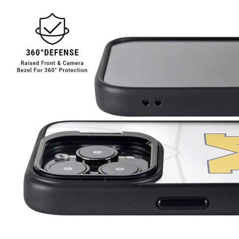 University of Michigan White Jersey iPhone 13 Pro Max Kickstand Case