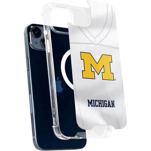 University of Michigan White Jersey iPhone 14 MagSafe Case