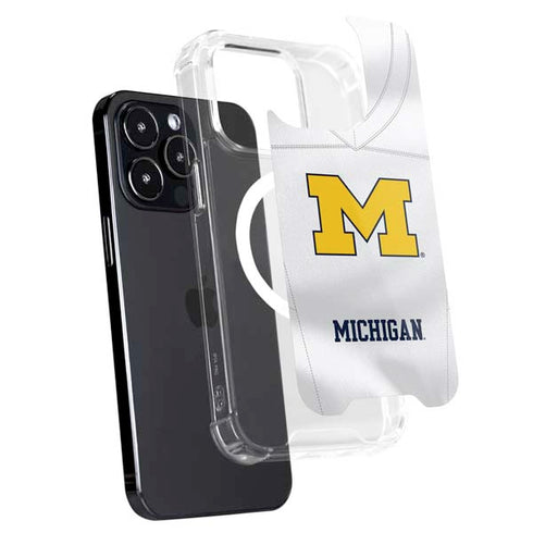 University of Michigan White Jersey iPhone 14 Pro Max MagSafe Case