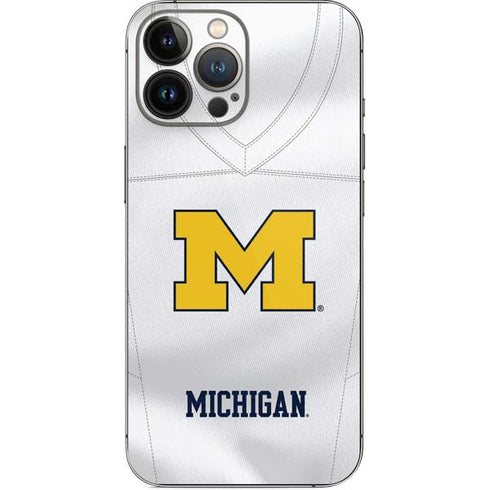 University of Michigan White Jersey iPhone 14 Pro Max Skin