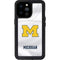 University of Michigan White Jersey iPhone 14 Pro Max Waterproof Case