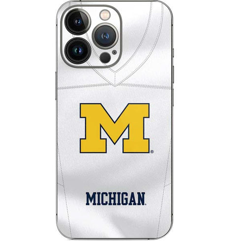 University of Michigan White Jersey iPhone 14 Pro Skin
