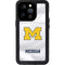 University of Michigan White Jersey iPhone 14 Pro Waterproof Case