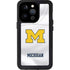 University of Michigan White Jersey iPhone 14 Pro Waterproof Case