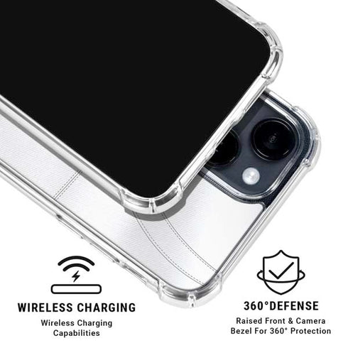 University of Michigan White Jersey iPhone 15 Clear Case