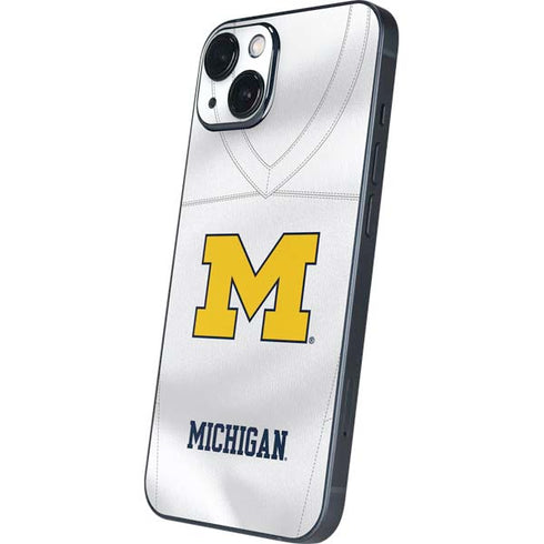 University of Michigan White Jersey iPhone 15 Plus Skin