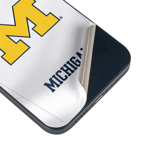 University of Michigan White Jersey iPhone 15 Plus Skin