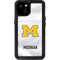 University of Michigan White Jersey iPhone 15 Plus Waterproof Case
