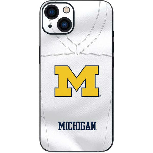 University of Michigan White Jersey iPhone 15 Skin