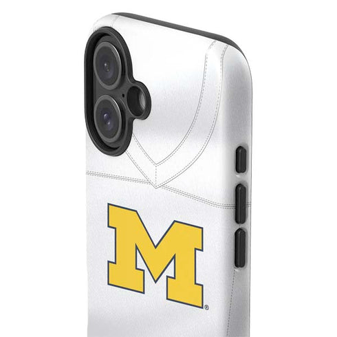 University of Michigan White Jersey iPhone 16 Impact Case