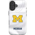 University of Michigan White Jersey iPhone 16 Plus Impact Case