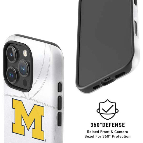 University of Michigan White Jersey iPhone 16 Pro Magsafe Impact Case