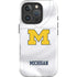 University of Michigan White Jersey iPhone 16 Pro Max Impact Case