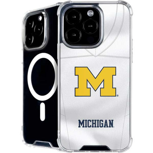 University of Michigan White Jersey iPhone 16 Pro Max MagSafe Case
