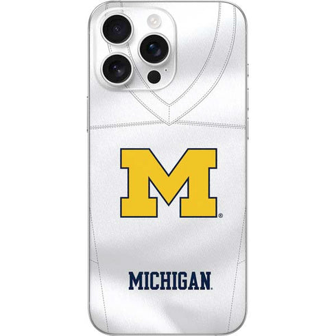 University of Michigan White Jersey iPhone 16 Pro Max Skin