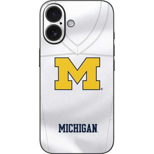 University of Michigan White Jersey iPhone 16 Skin