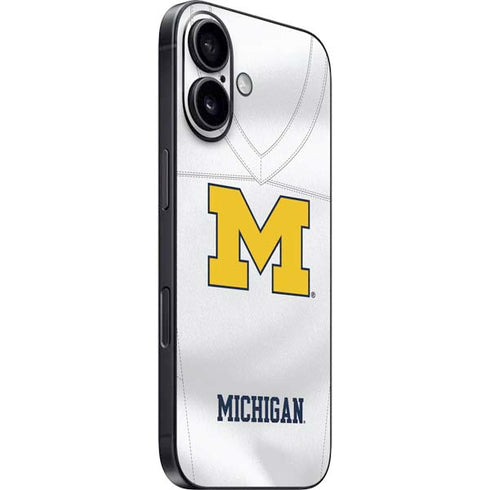 University of Michigan White Jersey iPhone 16 Skin