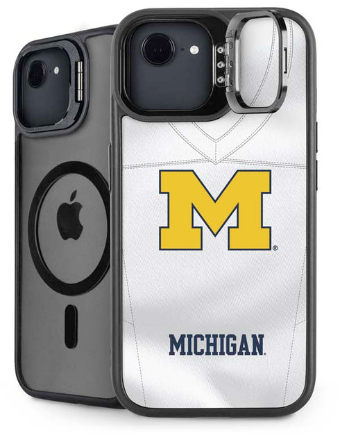 University of Michigan White Jersey iPhone 16e Kickstand Case