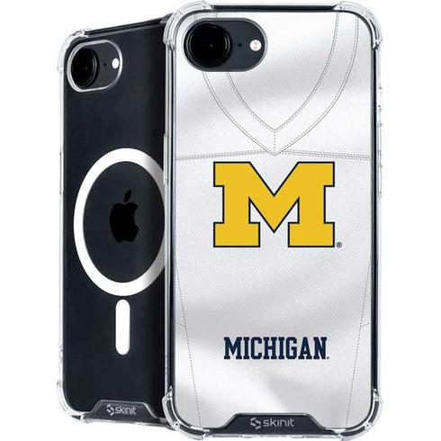 University of Michigan White Jersey iPhone 16e MagSafe Case