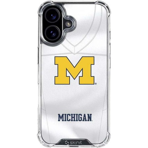University of Michigan White Jersey iPhone 17 Clear Case