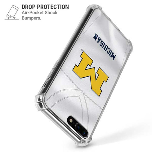 University of Michigan White Jersey iPhone 7/8 Plus Clear Case
