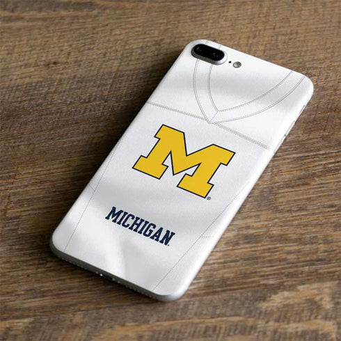 University of Michigan White Jersey iPhone 8 Plus Skin