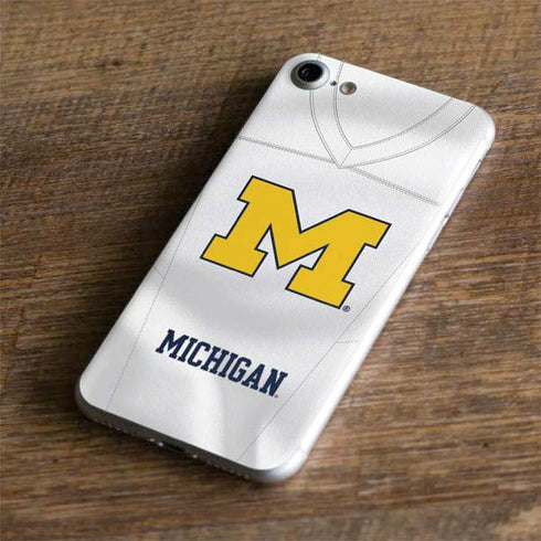 University of Michigan White Jersey iPhone 8 Skin