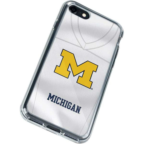 University of Michigan White Jersey iPhone SE (2nd & 3rd Gen) Clear Case