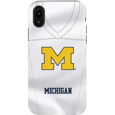 University of Michigan White Jersey iPhone XR Pro Case