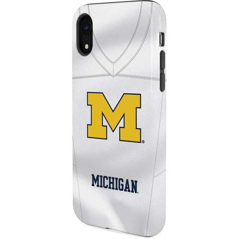 University of Michigan White Jersey iPhone XR Pro Case