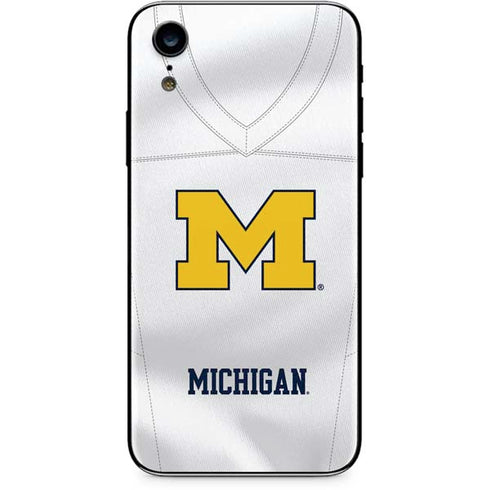 University of Michigan White Jersey iPhone XR Skin