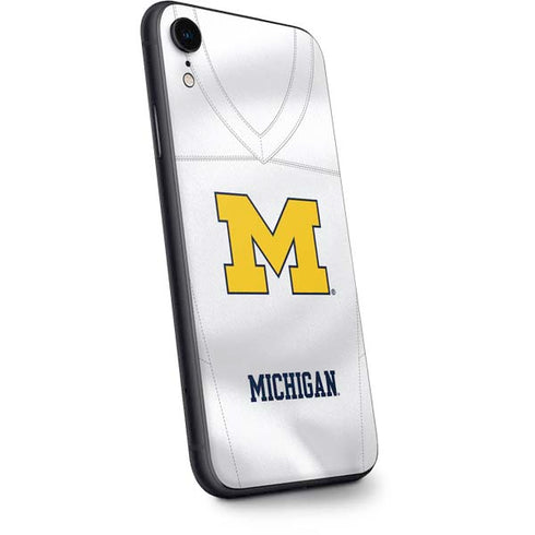 University of Michigan White Jersey iPhone XR Skin