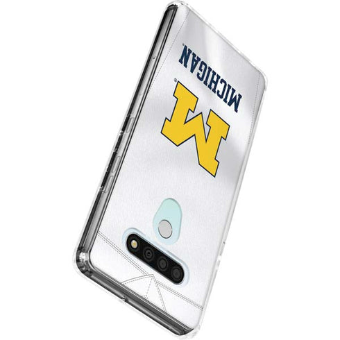 University of Michigan White Jersey LG Stylo 6 Clear Case