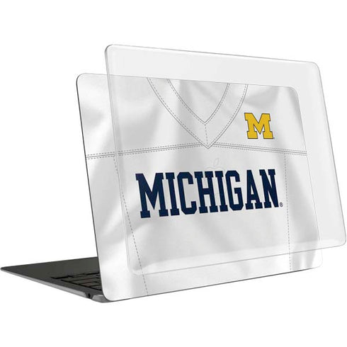 University of Michigan White Jersey MacBook Air 13in M1 (2021) Case plus Skin