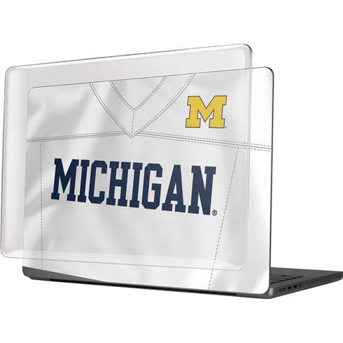 University of Michigan White Jersey MacBook Pro 14in (2021-24) Case plus Skin