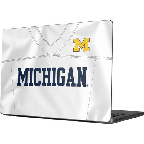 University of Michigan White Jersey MacBook Pro 14in (2021-24) Skin