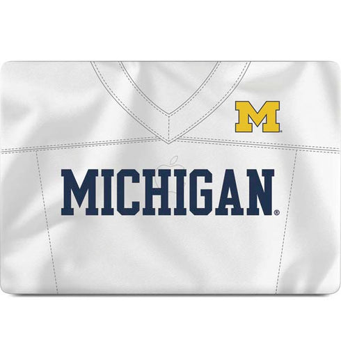 University of Michigan White Jersey MacBook Skins