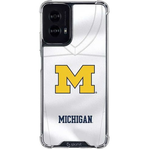 University of Michigan White Jersey Moto G Power 5G (2024) Clear Case