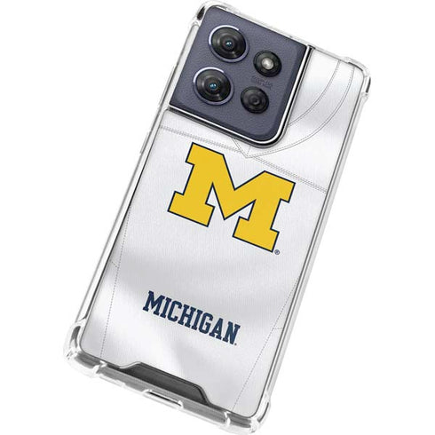 University of Michigan White Jersey Moto G Power 5G (2025) Clear Case