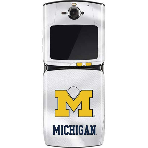 University of Michigan White Jersey Motorola RAZR Skin